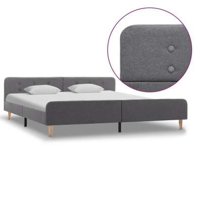 Bed frame, light gray,...