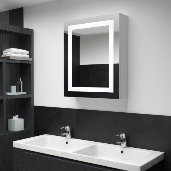 Mirror bathroom cabinet with LED lighting, 50x13x70cm