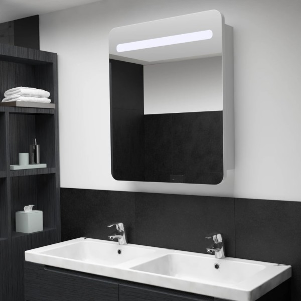 Mirror bathroom cabinet with LED lighting, 68x9x80cm