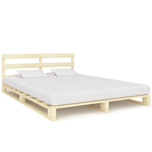 Bed frame made of pallets, 140x200cm, solid pine wood