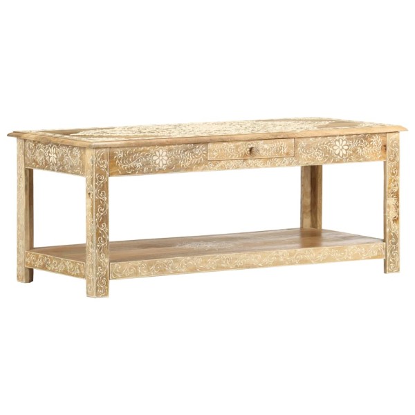 Coffee table, 110x50x45cm, solid mango wood, hand painted