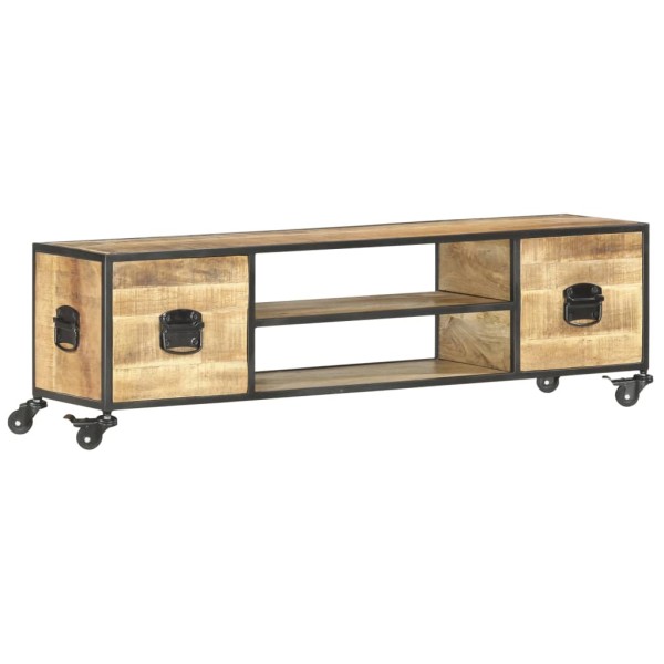 TV cabinet, 130x30x39cm, solid mango wood