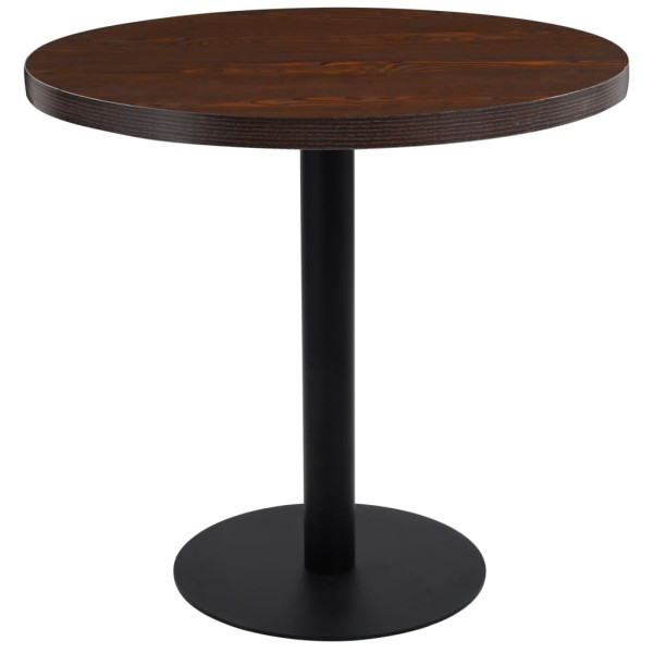 Bistro table, dark brown, 80cm, MDF