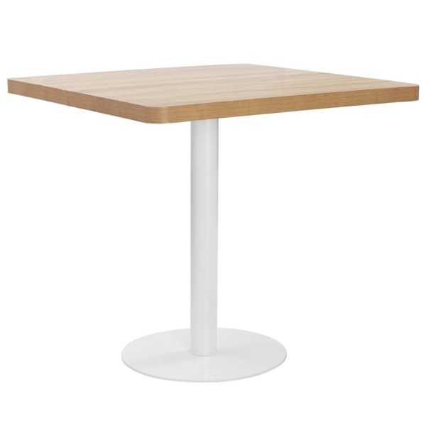 Bistro table, light brown, 80x80cm, MDF