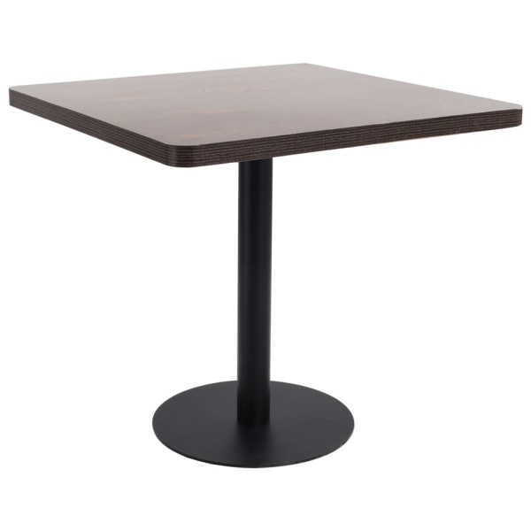 Bistro table, dark brown, 80x80cm, MDF