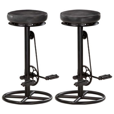 Bar stools, 2 pcs., black,...