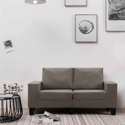 Sofa Taupe Two-seater fabric