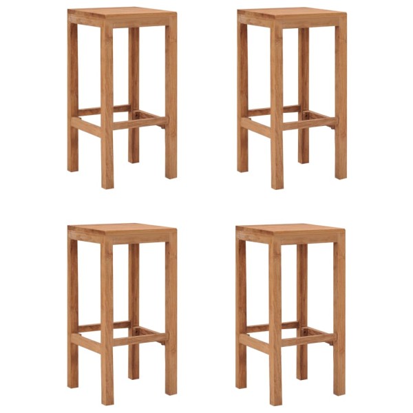 Bar stools, 4 pcs., solid teak wood