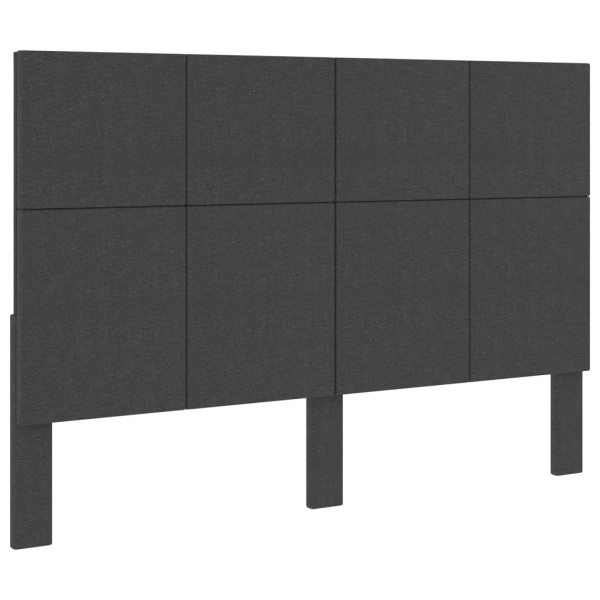 Headboard, dark gray, 180x200cm, fabric