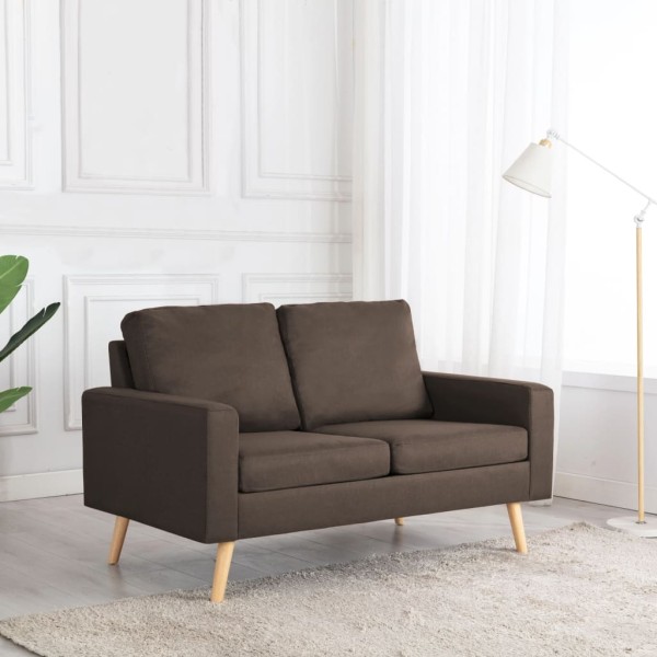 Double sofa, brown color, fabric