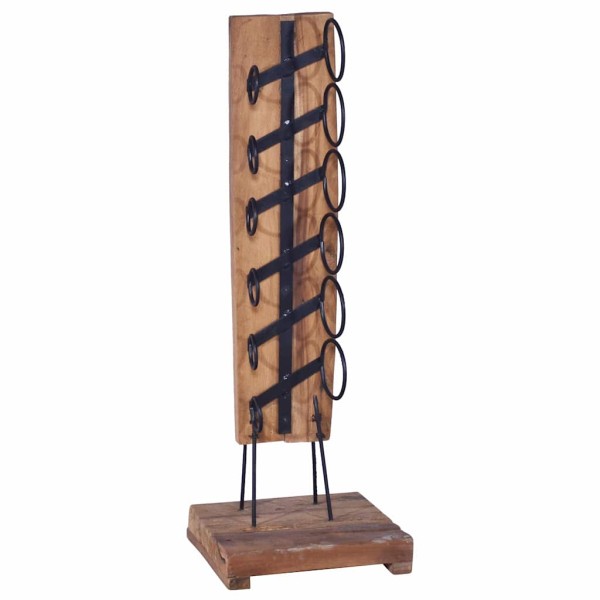 Wine rack for 6 bottles, 35x35x100cm, teak