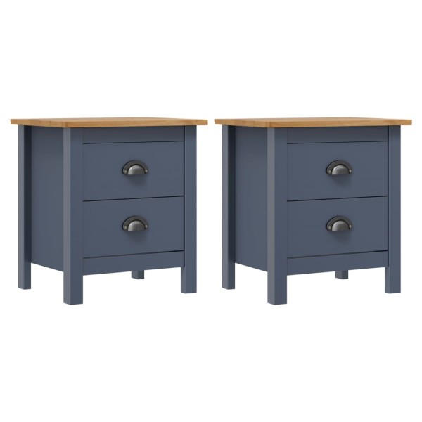 Nightstands Hill, 2 pcs., gray, 46x35x49.5cm, pine
