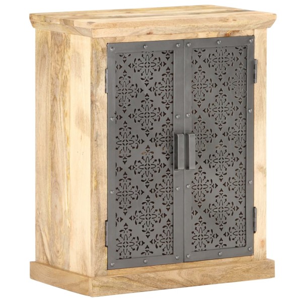 Side cabinet with steel doors, 60x35x75cm, solid mango