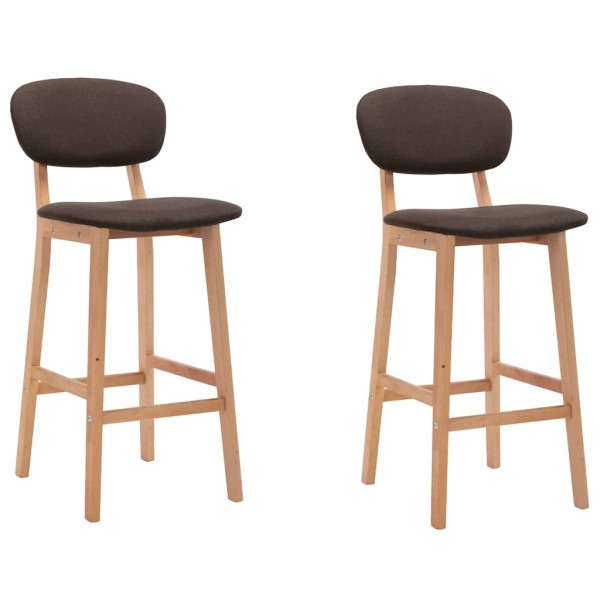 Bar stools, 2 pcs., brown color, fabric