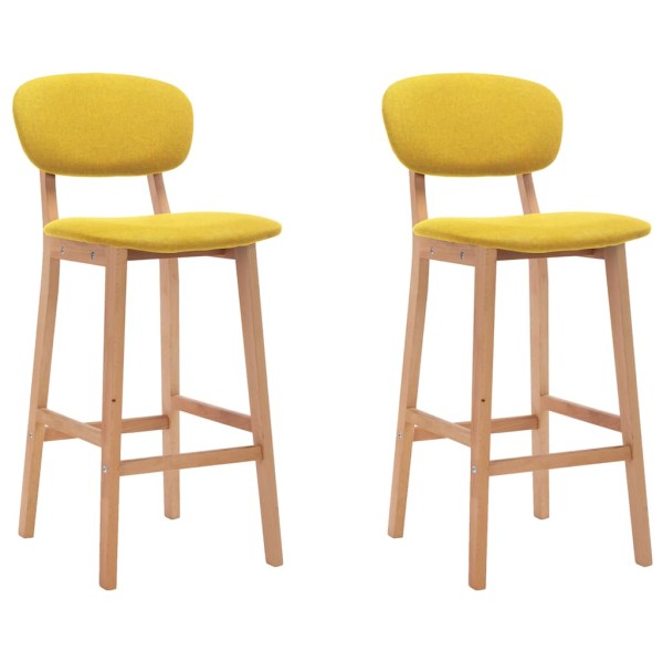 Bar stools, 2 pcs., mustard yellow color, fabric