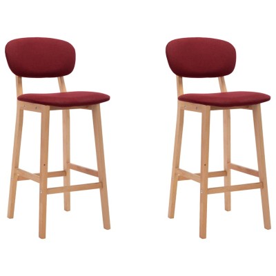 Bar stools, 2 pcs., red...