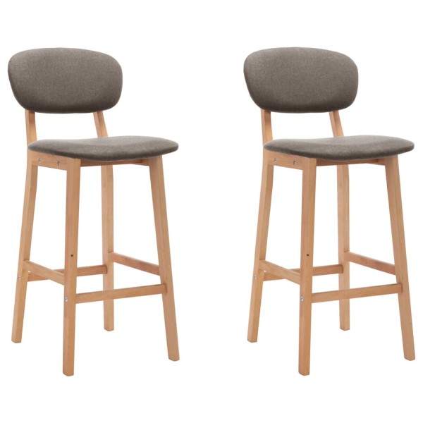 Bar stools, 2 pcs., taupe color, fabric