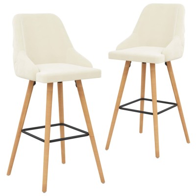 Bar stools, 2 pcs., cream...