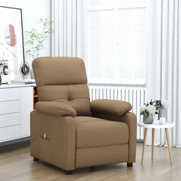 Massage chair, brown, fabric