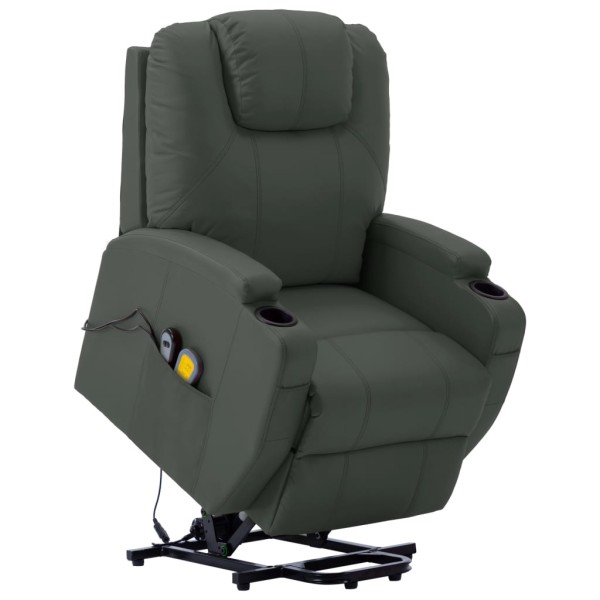 Standing massage chair, anthracite, artificial leather