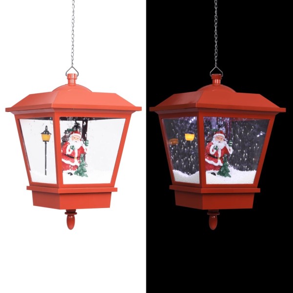 Christmas lamp with LED / Santa Claus, Red, 27x27x45cm