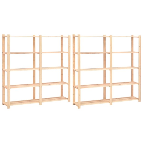 Shelves for things, 2 pcs., 170x38x170cm, solid pine
