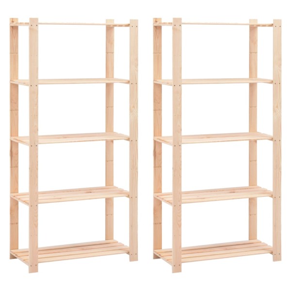 Shelves for things, 2 pcs., 80x38x170cm, solid pine