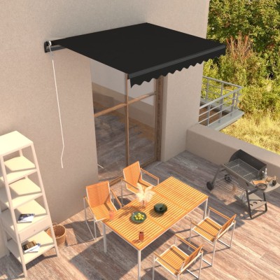 Manual retractable awning,...