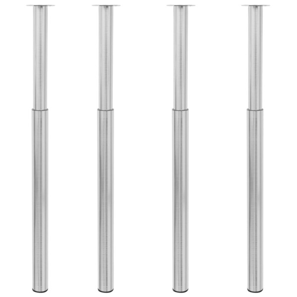 Telescopic table legs, 4 pcs., stainless steel, 710-1100mm