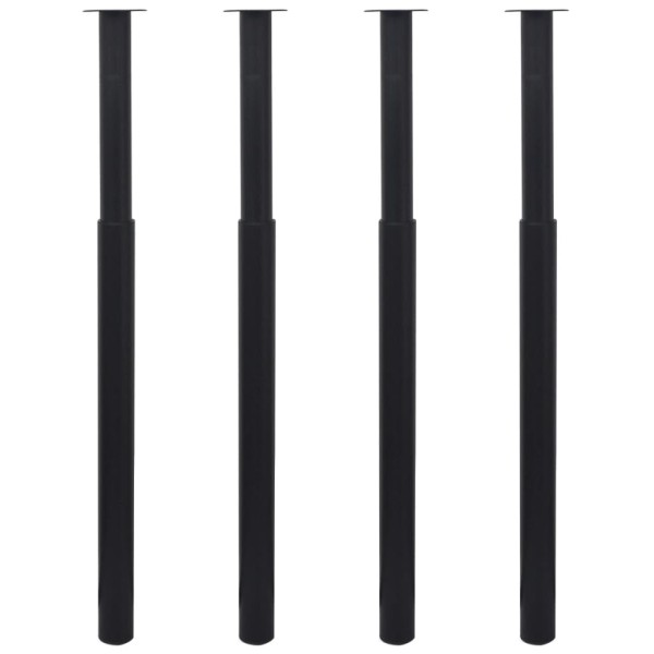 Telescopic table legs, 4 pcs., black, 710-1100mm (242153x2)