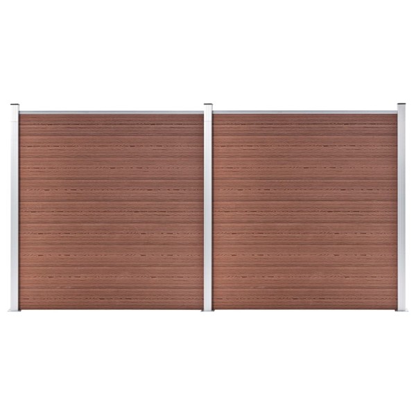 Garden fence, brown, 353x186cm, WPC