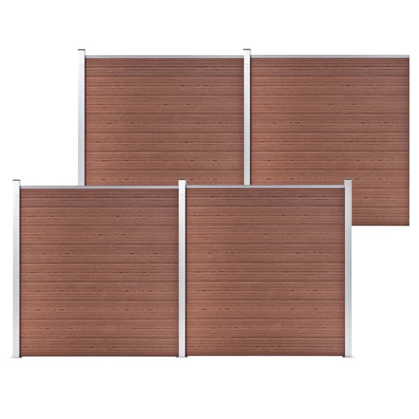 Garden fence, brown, 699x186cm, WPC