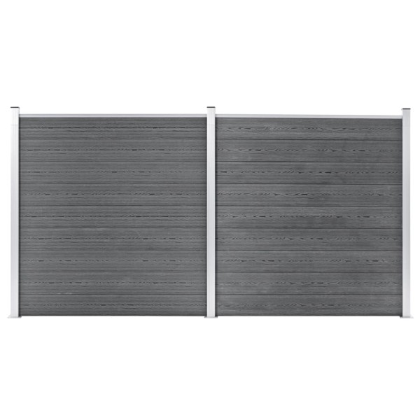 Garden fence, gray, 353x186cm, WPC