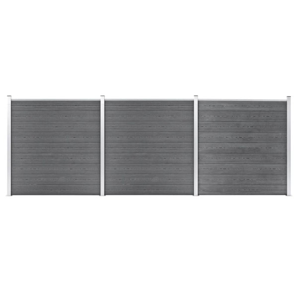 Garden fence, gray, 526x186cm, WPC