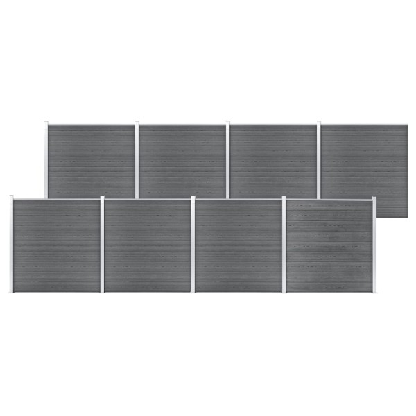 Garden fence, gray, 1391x186cm, WPC