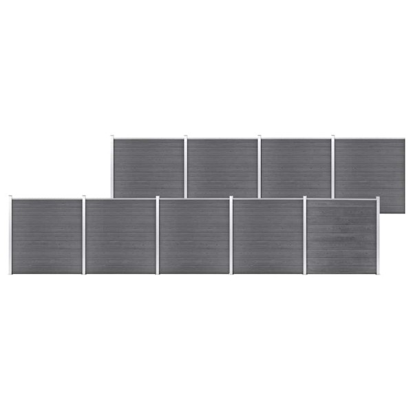 Garden fence, gray, 1564x186cm, WPC