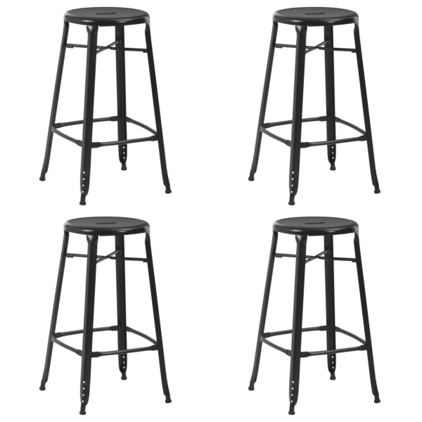 Bar stools, 4 pcs., black, steel (2x280077)