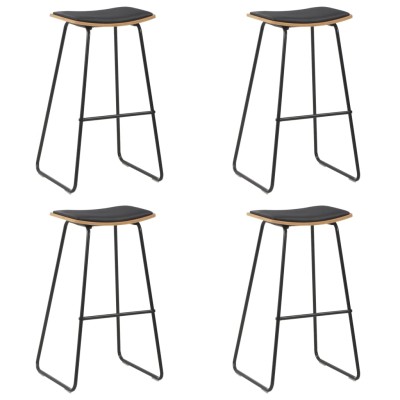 Bar stools, 4 pcs., black,...