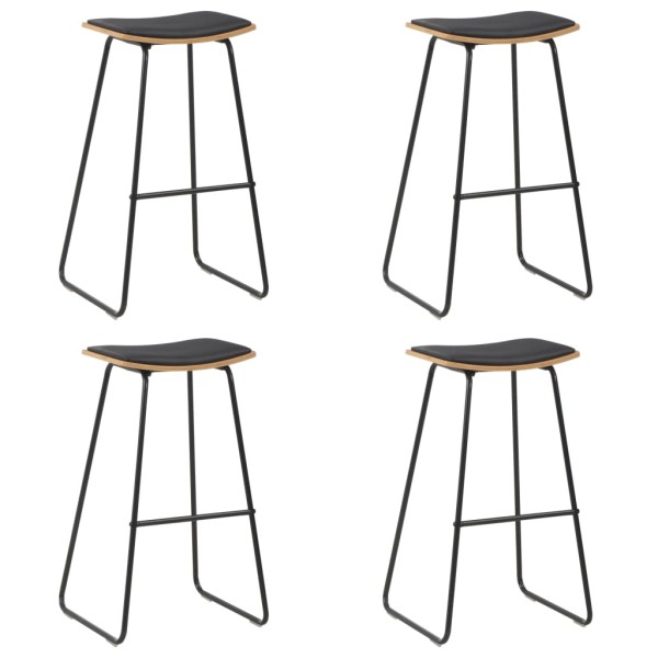 Bar stools, 4 pcs., black, artificial leather (2x280078)