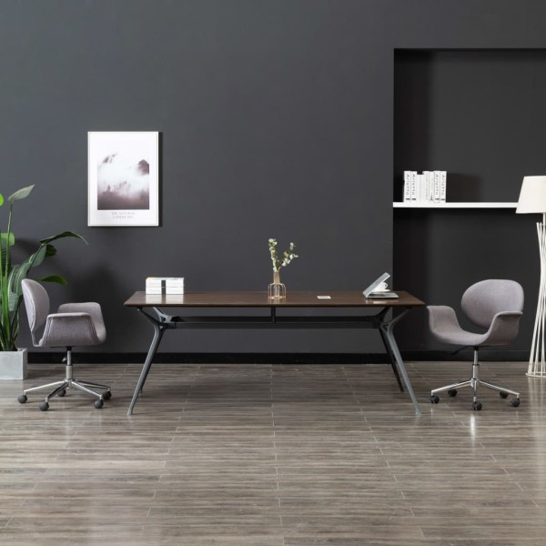 Swivel dining chairs, 2 pcs., gray color, fabric