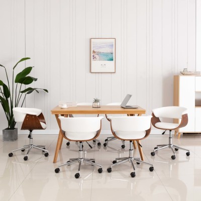 Swivel dining chairs, 6...