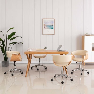 Swivel dining chairs, 4...