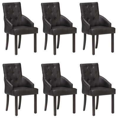 Dining room chairs, 6 pcs.,...