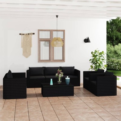 Garden set with cushions, 9...