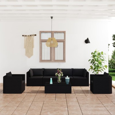 Garden set with cushions, 7...