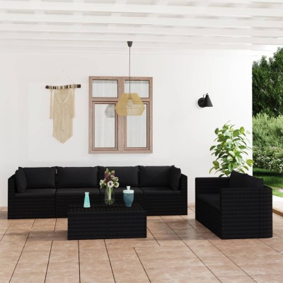 Garden set with cushions, 7...