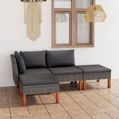 Garden set with cushions, 4...