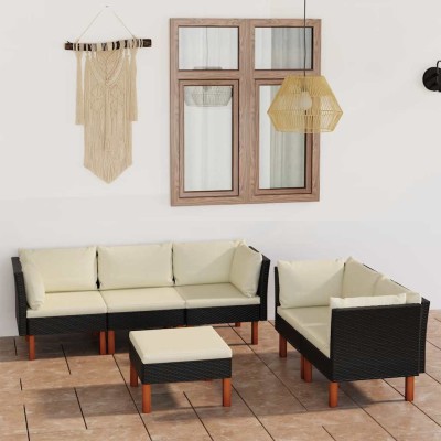 Garden set with cushions, 6...