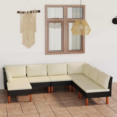 Garden set with cushions, 7...
