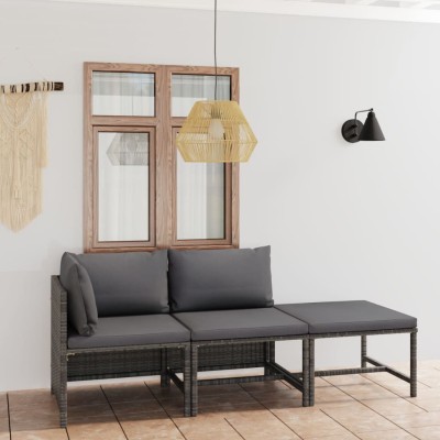 Garden set with cushions, 3...